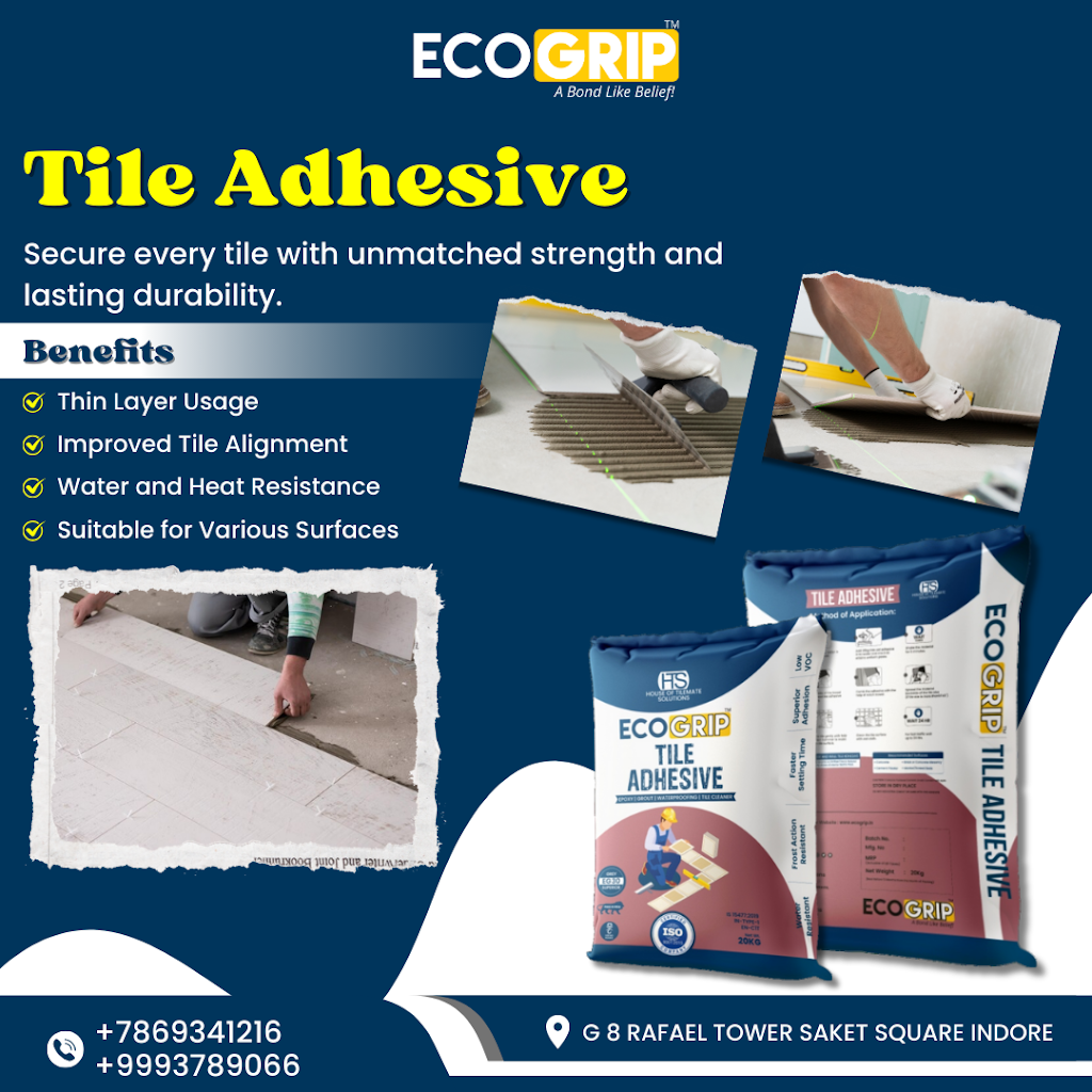 🧱 EcoGrip Tile Adhesive – Strength That Holds, Performance That Lasts
